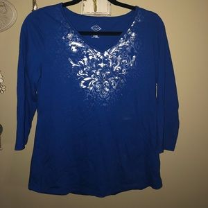 NWT Quarter Sleeve Blue Short